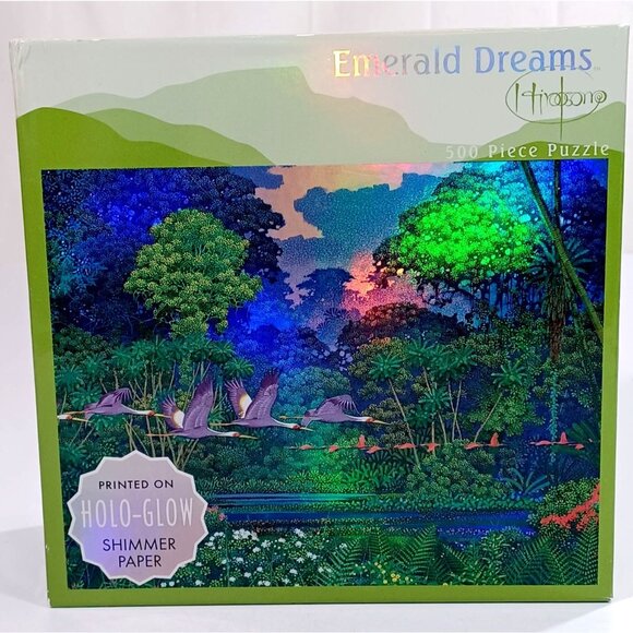 New  Hiro Isono Emerald Dreams 500 Pc Jigsaw Puzzle Ceaco Holographic Art  2005 - Picture 1 of 9